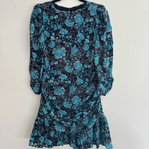 Tanya Taylor Raven Floral Silk Mini Dress sz 10 - Picture 2 of 6